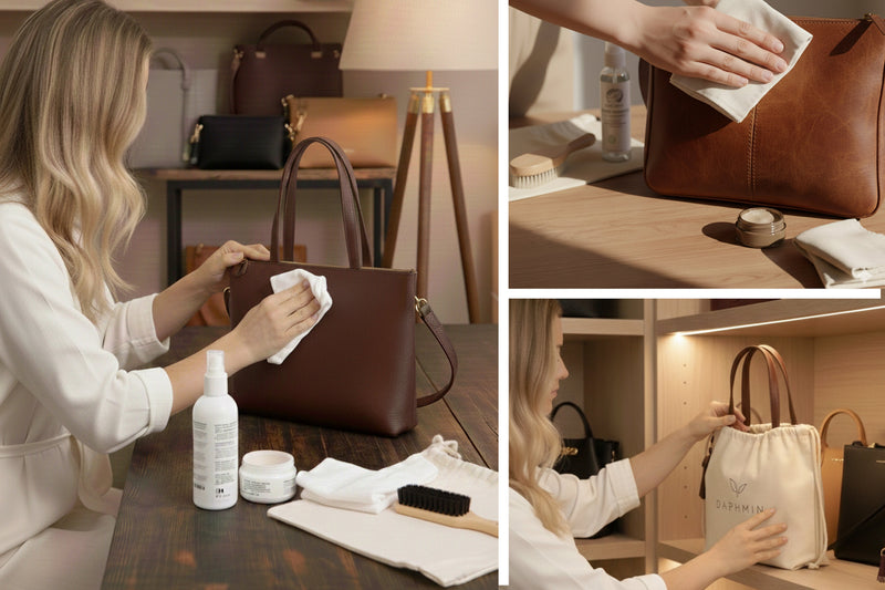 Pleie- og vedlikehold av skinnvesker