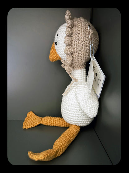 Håndlaget heklet kosevenn- Souf- Gåshild- Amigurumi