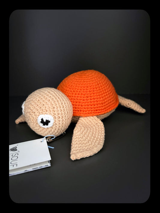 Håndlaget heklet kosevenn- Souf- Skallbert- Amigurumi