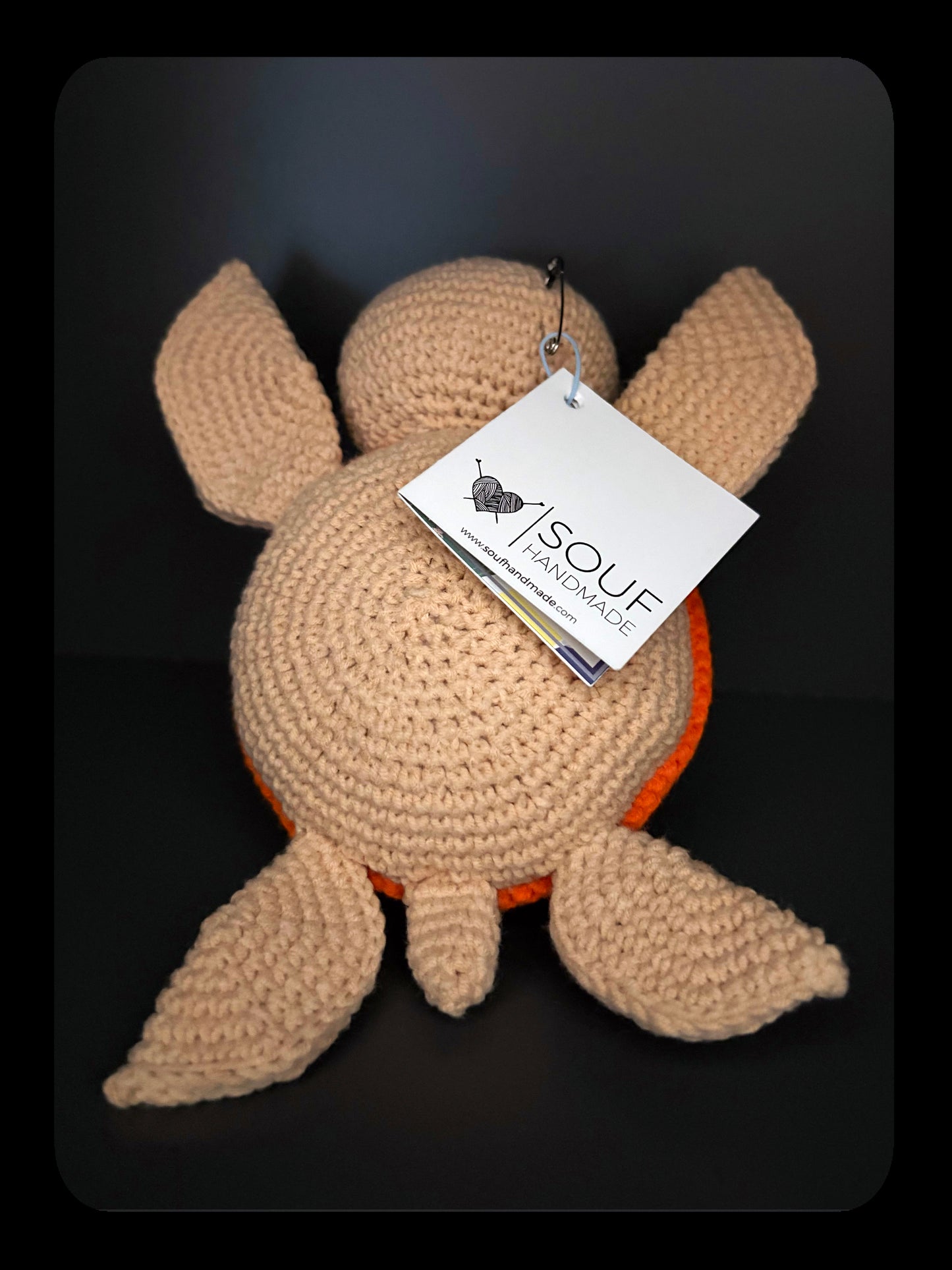 Håndlaget heklet kosevenn- Souf- Skallbert- Amigurumi