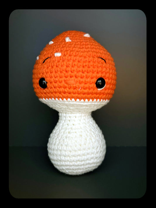 Håndlaget heklet kosevenn- Souf- Sopphie oransje- Amigurumi